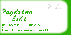 magdolna lihi business card